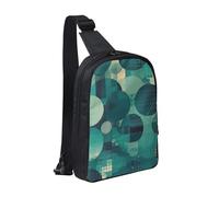 Sac banane tendance pour homme et femme - Sac banane décontracté - Motif palmiers sur l'île - Pour voyage, randonnée, Motif vert., Taille unique
