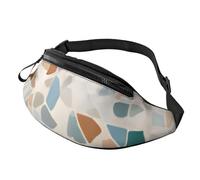 Sac banane tendance pour homme et femme Terrazzo marbré pastel, décontracté, léger, réglable, poches à fermeture éclair, pour voyage, sport, randonnée, Motifs de mode, Taille unique, Sac de voyage