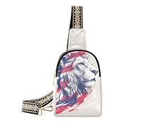 Sac banane tendance pour le jour de l'indépendance du 4 juillet, sac banane mignon pour le jour de l'indépendance, taille 1, Cartoon Lion 4th of July Independence Day, 1 size