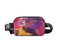 Sac banane tendance rose tendance pour femmes, hommes, adolescents, sac à bandoulière multifonction, essentiel de voyage avec sangle réglable pour le shopping, le sport, le travail, Cunning Asian