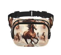 Sac banane tendance tendance avec motif cheval cabré marron