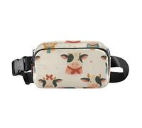 Sac banane tendance unique en forme de vache pour homme et femme - Grande capacité - Avec sangle réglable - Pour l'entraînement, la course à pied, la randonnée, Unique Cow Western, 1 size