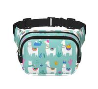 Sac banane tendance unisexe en alpaga lama pour l'entraînement, la course, les voyages et la randonnée, Noir , Taille unique