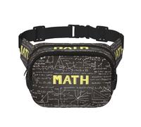 Sac banane tendance unisexe pour l'école, les mathématiques, pour l'entraînement, la course, les voyages et la randonnée, Noir , Taille unique
