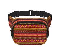 Sac banane tendance unisexe style bohème mexicain pour l'entraînement, la course, les voyages et la randonnée, Noir , Taille unique