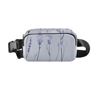 Sac banane tendance violet lavande pour femmes, hommes, adolescents, grande capacité, avec sangle réglable pour voyage, shopping, course à pied, Art Violet Lavande, 1 size