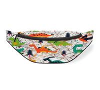 Sac banane texturé motif dinosaure pour femmes, hommes, filles, garçons, enfants, sac banane en marbre pour voyage, sport, course à pied, couleur, M