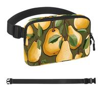 Sac banane Thanksgiving Pears pour homme et femme, sac banane avec poches à fermeture éclair, sac de taille imperméable avec sangle réglable pour l'entraînement, la course, les voyages, la randonnée,
