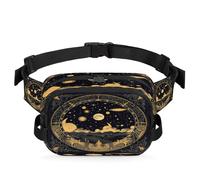 Sac Banane Totem Tribu Or Noir, Sac Ceinture étanche, Sacs à bandoulière pour Femmes et Hommes, Cadeaux de Vacances