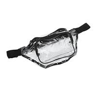 Sac Banane Transparent approuvé par Le Stade, Sac Banane Transparent Polyvalent à bandoulière pour événements de Stade, Sport, Concerts, Noir (Noire)