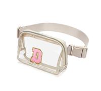 Sac banane transparent approuvé par les stades pour homme et femme avec sangle réglable - Sac banane transparent pour concerts, sports, voyages, randonnée, course à pied, Z-Clear-D, 8.7 x 2.6 x 5.9