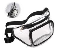 Sac banane transparent, sac banane transparent, étanche, sac banane transparent, réglable, petit sac à bandoulière pour voyage, fête, sport, course à pied, randonnée, usage quotidien