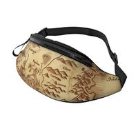 Sac Banane Treasure Map Vintage Bum Bag Belt Réglable Waist Pack Durable Sac De Ceinture pour Cyclisme Balade Voyage