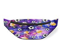 Sac banane trophée de football nébuleuse galaxie pour femmes, hommes, filles, garçons, enfants, sac banane pour voyage, sport, course à pied, couleur, M