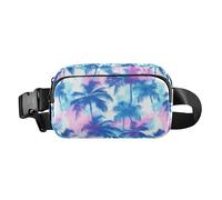 Sac banane tropical teint par nœuds pour femme, sac à bandoulière pour femme, sangle réglable, pochette de taille pour entraînement et course à pied