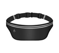 Sac banane ultra fin pour homme et femme - Ceinture de course étanche, noir, Tendance
