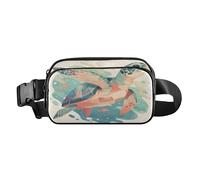 Sac banane unique Turtle Peach élégant pour femmes, hommes, adolescents, sac banane multifonction avec sangle réglable pour le shopping, le sport, le travail, Poisson de combat esthétique, 1 size