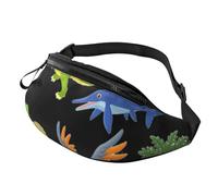 Sac banane unisexe avec impression d'images de dinosaures pour lunettes de soleil, portefeuilles, passeports, clés