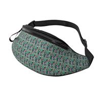 Sac banane unisexe avec imprimé cactus en fleurs, accessoire de voyage, pour lunettes de soleil, clés, batteries externes, téléphones