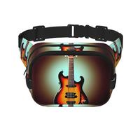 Sac banane unisexe avec imprimé instrument de musique pour guitare, basse, instrument de musique, noir, One Size