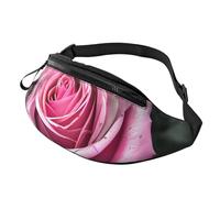 Sac banane unisexe avec imprimé rose et rose pour lunettes de soleil, portefeuille, passeport, clé