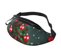 Sac banane unisexe avec imprimé sapin de Noël et boules