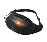 Sac banane unisexe avec imprimé UFO at Night - Léger et réglable - Pour la course à pied, la randonnée, l'extérieur