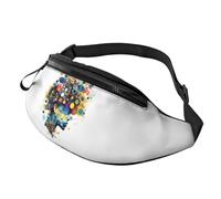 Sac banane unisexe avec intelligence artificielle, imprimé cerveau, réglable, léger, accessoire de voyage, sac à main, équipement d'extérieur