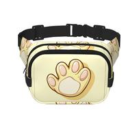 Sac banane unisexe avec motif patte de chat jaune