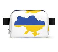 Sac banane unisexe avec sangle réglable pour la randonnée et les voyages Motif drapeau de l'Ukraine