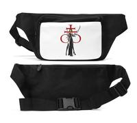 Sac banane unisexe Fille avec deux épées Noir, Noir , Taille unique
