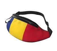 Sac banane unisexe imprimé drapeau de la Roumanie pour lunettes de soleil, clés, banques d'alimentation, téléphones