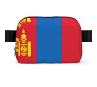 Sac banane unisexe imprimé drapeau mongol sac banane résistant à l'usure avec sangle réglable pour randonnée et voyage