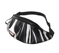 Sac banane unisexe imprimé vache lait noir blanc accessoire de voyage pour lunettes de soleil portefeuilles passeports clés
