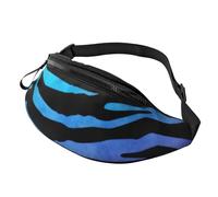 Sac banane unisexe léger et réglable avec imprimé zèbre violet et vert camouflage