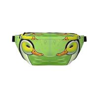 Sac banane vert canard avec plusieurs poches, facile à transporter, adapté pour le sport, les voyages et une utilisation quotidienne.