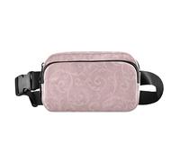 Sac banane vintage à motif floral pêche tendance pour homme et femme, sac banane multifonction avec sangle réglable pour voyage, shopping, course à pied, Vintage Peach Floral, Taille unique