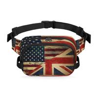 Sac banane vintage avec drapeau de l'Amérique du Royaume-Uni pour femmes, hommes, filles, garçons, enfants, sac banane pour course à pied, sport, randonnée, couleur, XL, Organiseur de sac