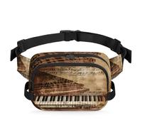 Sac banane vintage avec notes de musique pour le voyage, le sport, la course à pied, sac banane pour femmes, hommes, filles, garçons, couleur, XL, Organiseur de sac