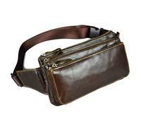 Sac Banane Vintage en Cuir pour Homme et Femme - pour l'extérieur Les Voyages la Chasse la randonnée Le Camping Les Hanches Le téléphone Portable Le Portefeuille Le Sac à Main