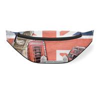 Sac banane vintage London Union Jack pour homme, femme, enfant, fille, garçon, sac banane pour sport, randonnée, course à pied, couleur, M, Organiseur de sac