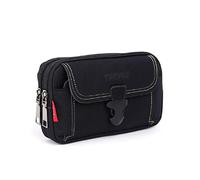 Sac banane vintage pour homme - Pochette pour téléphone - Ceinture de sport - Ceinture de hanche - Portefeuille de transport pour étui à main, téléphone portable, Noir , Horizontal