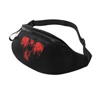 Sac Banane Voyage Réglable Waist Pack Drapeau Albanais Portable Sac À Dos De Randonnée pour Vacances Balade Homme 14X35Cm