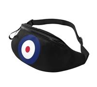Sac Banane Voyage Ronde De La Royal Force Britannique De La Raf Loisir Sac Ceinture Léger Waist Pack Pour Balade Vie Quotidienne Homme 14X35Cm