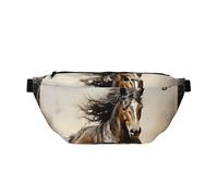 Sac banane Western Horse avec plusieurs poches, facile à transporter, adapté pour le sport, les voyages et une utilisation quotidienne.