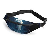 Sac Banane White Wolf, Sac à bandoulière pour Course à Pied, entraînement, 36 x 15 cm