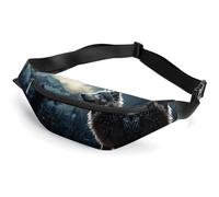 Sac banane Wolf at Night pour femme et homme - Sac banane pour homme - Sac banane pour la course à pied - 36 x 15 cm, Style :, 36*15cm