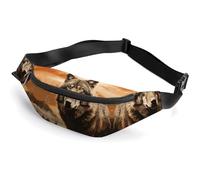 Sac banane Wolf in the Sun pour femme et homme - Sac banane pour homme - Sac banane pour la course à pied - 36 x 15 cm, Style :, 36*15cm