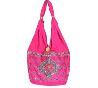 SAC BANDOUILÈRE ETHNIQUE HIPPIE MIRROIR BOBO ROSE