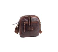 Sac bandouliÃšre en cuir ancien Matties Bags Marron 18x21 cm